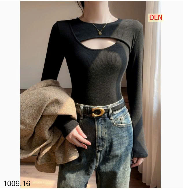 26HA1009.16 - ÁO THUN NỮ KHOÉT NGỰC