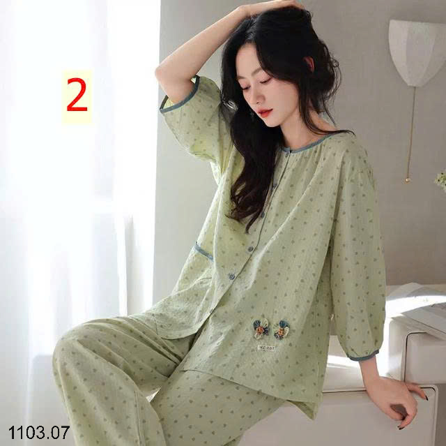 26HA1103.07 - BỘ MẶC NHÀ HOẠ TIẾT CHO NỮ