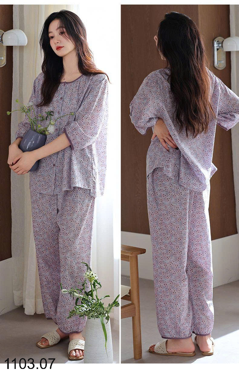 26HA1103.07 - BỘ MẶC NHÀ HOẠ TIẾT CHO NỮ