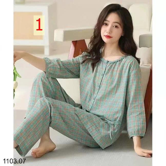 26HA1103.07 - BỘ MẶC NHÀ HOẠ TIẾT CHO NỮ