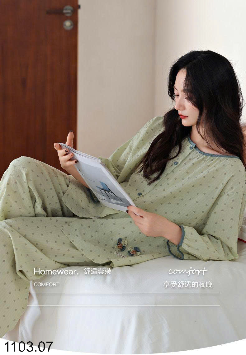 26HA1103.07 - BỘ MẶC NHÀ HOẠ TIẾT CHO NỮ