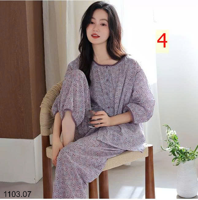 26HA1103.07 - BỘ MẶC NHÀ HOẠ TIẾT CHO NỮ