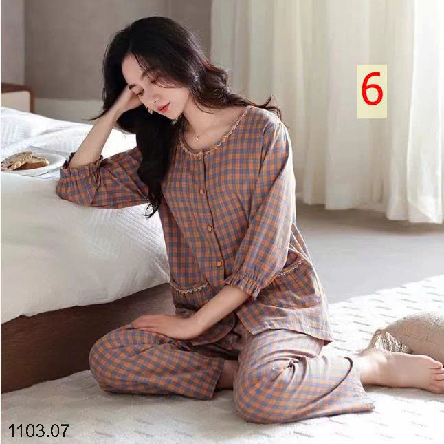 26HA1103.07 - BỘ MẶC NHÀ HOẠ TIẾT CHO NỮ