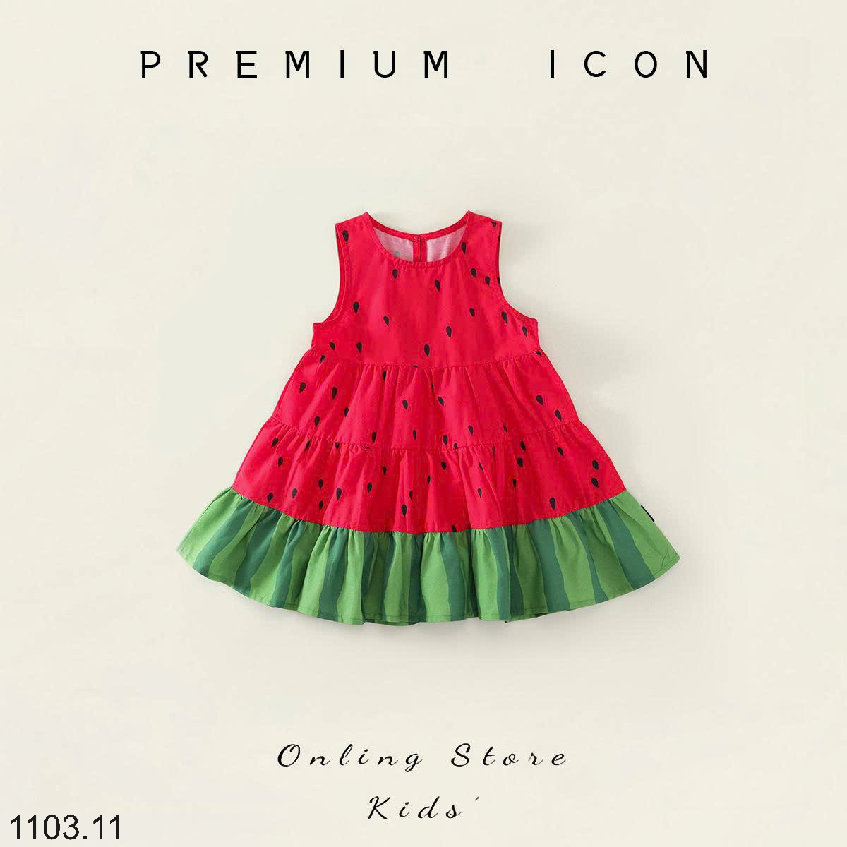 26HA1103.11 - VÁY DƯA HẤU CUTE NHÀ PREMIUM