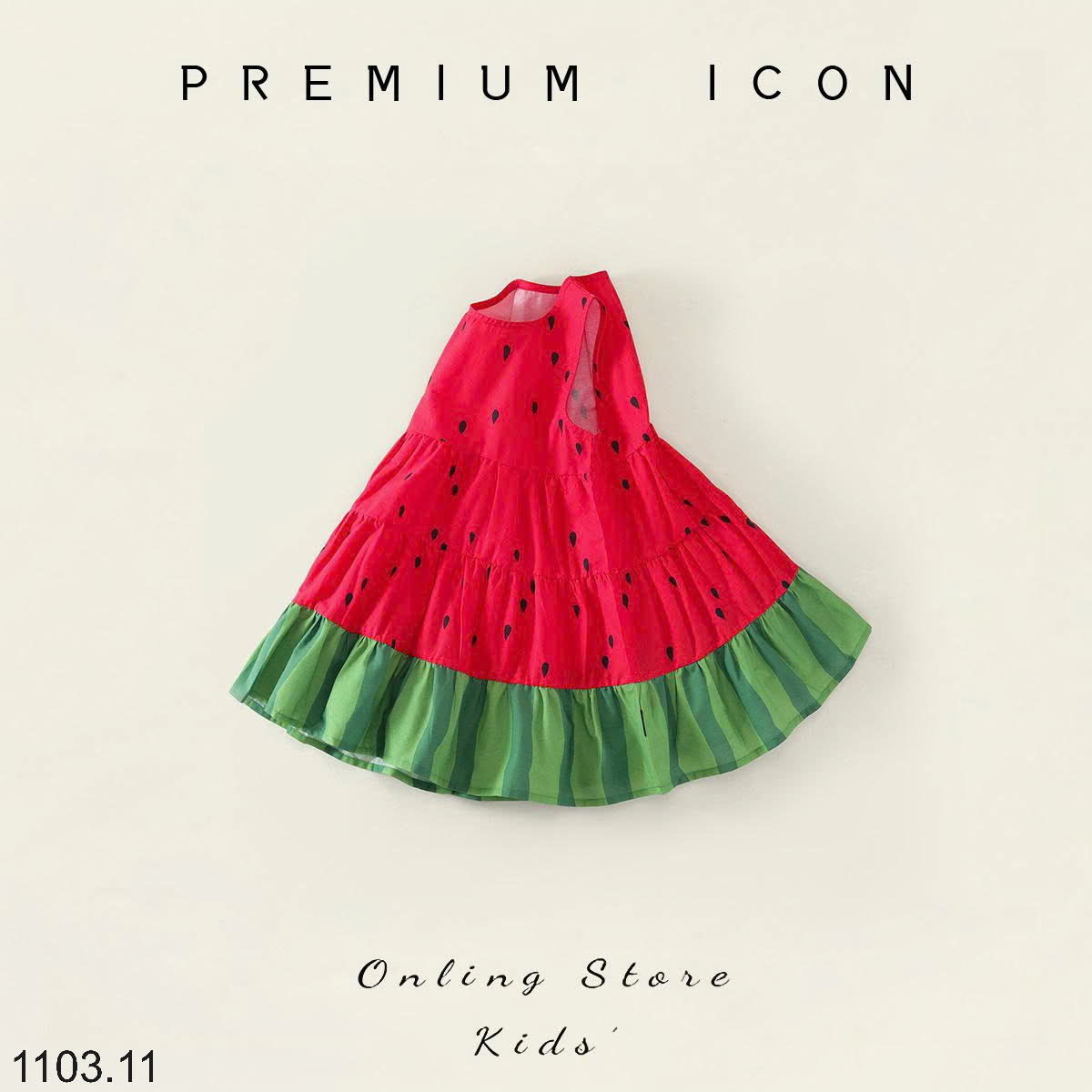 26HA1103.11 - VÁY DƯA HẤU CUTE NHÀ PREMIUM