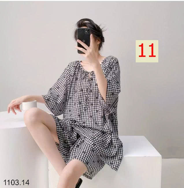 26HA1103.14 - BỘ SUÔNG COTTON LỤA