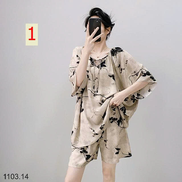 26HA1103.14 - BỘ SUÔNG COTTON LỤA
