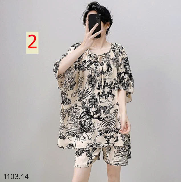 26HA1103.14 - BỘ SUÔNG COTTON LỤA