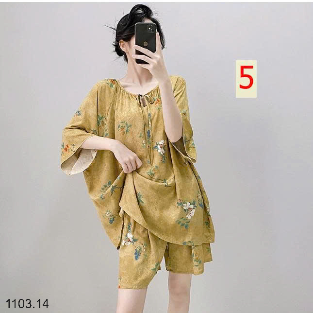 26HA1103.14 - BỘ SUÔNG COTTON LỤA