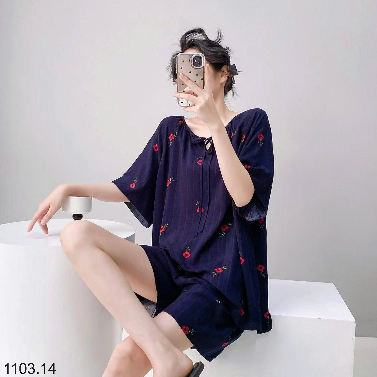 26HA1103.14 - BỘ SUÔNG COTTON LỤA
