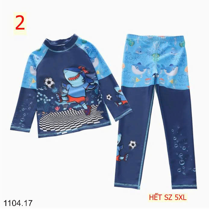 26HA1104.17 - BỘ BƠI DÀI TAY BÉ TRAI