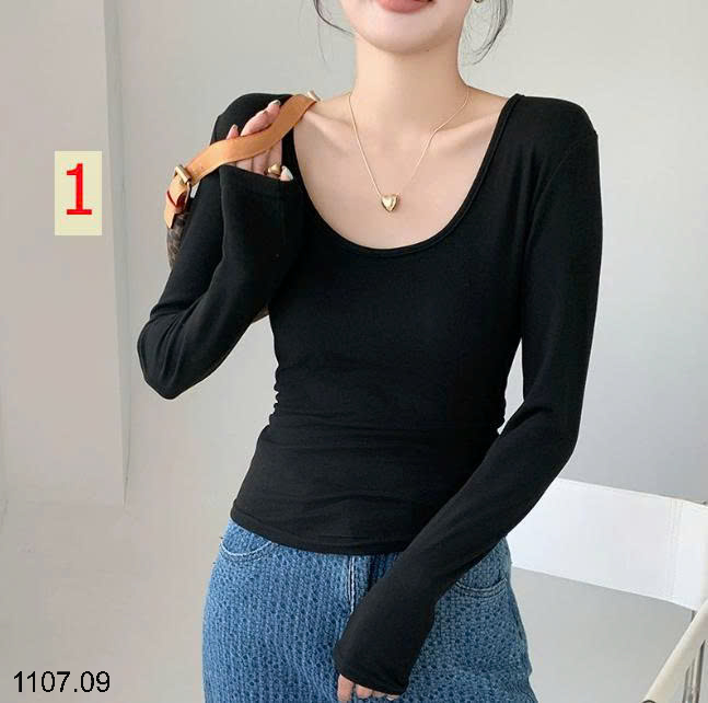 26HA1107.09 - ÁO THUN TRỄ CỔ CHO NỮ