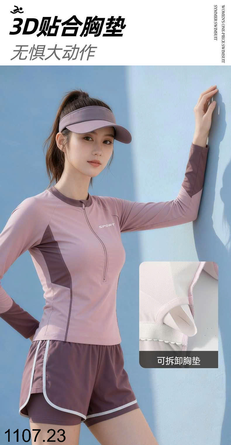 26HA1107.23 - BỘ BƠI NỮ DÀI TAY YUKE