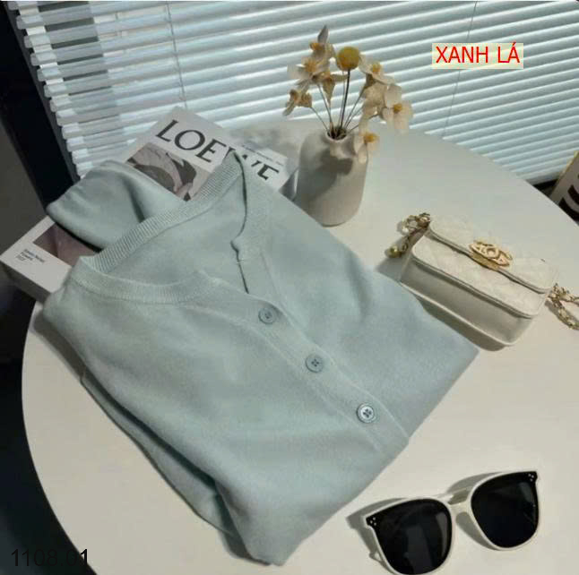 26HA1108.01 - ÁO LEN CARDIGAN TRƠN MÀU CHO NỮ