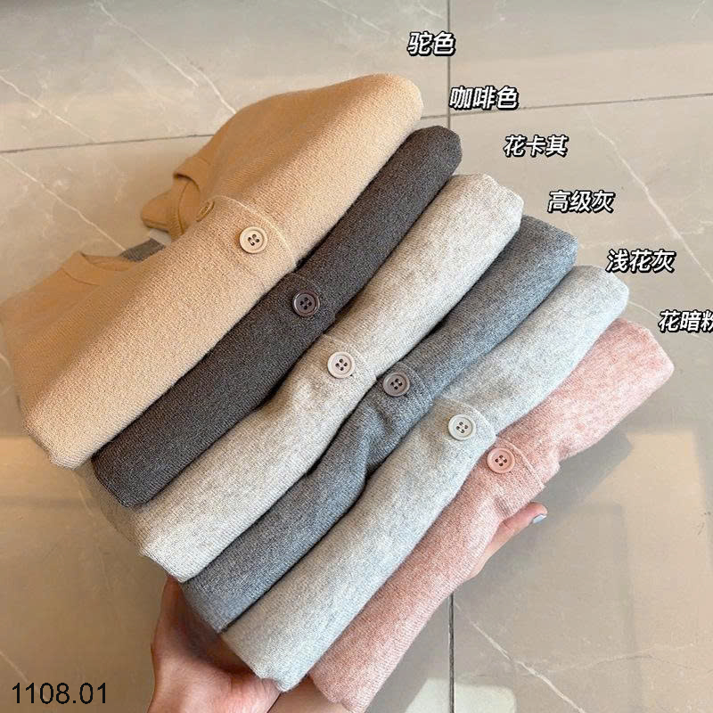 26HA1108.01 - ÁO LEN CARDIGAN TRƠN MÀU CHO NỮ