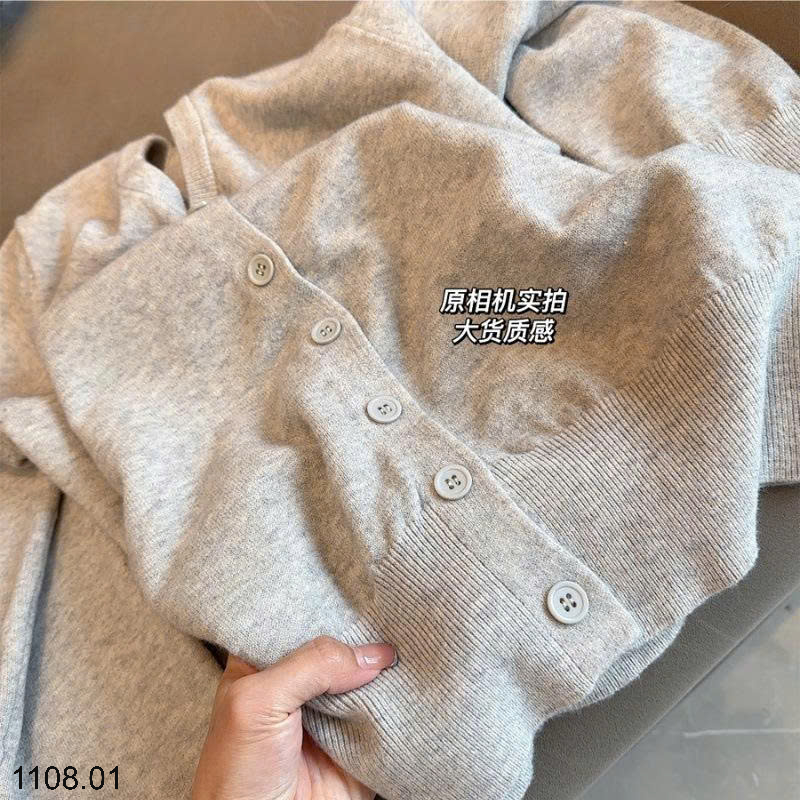 26HA1108.01 - ÁO LEN CARDIGAN TRƠN MÀU CHO NỮ