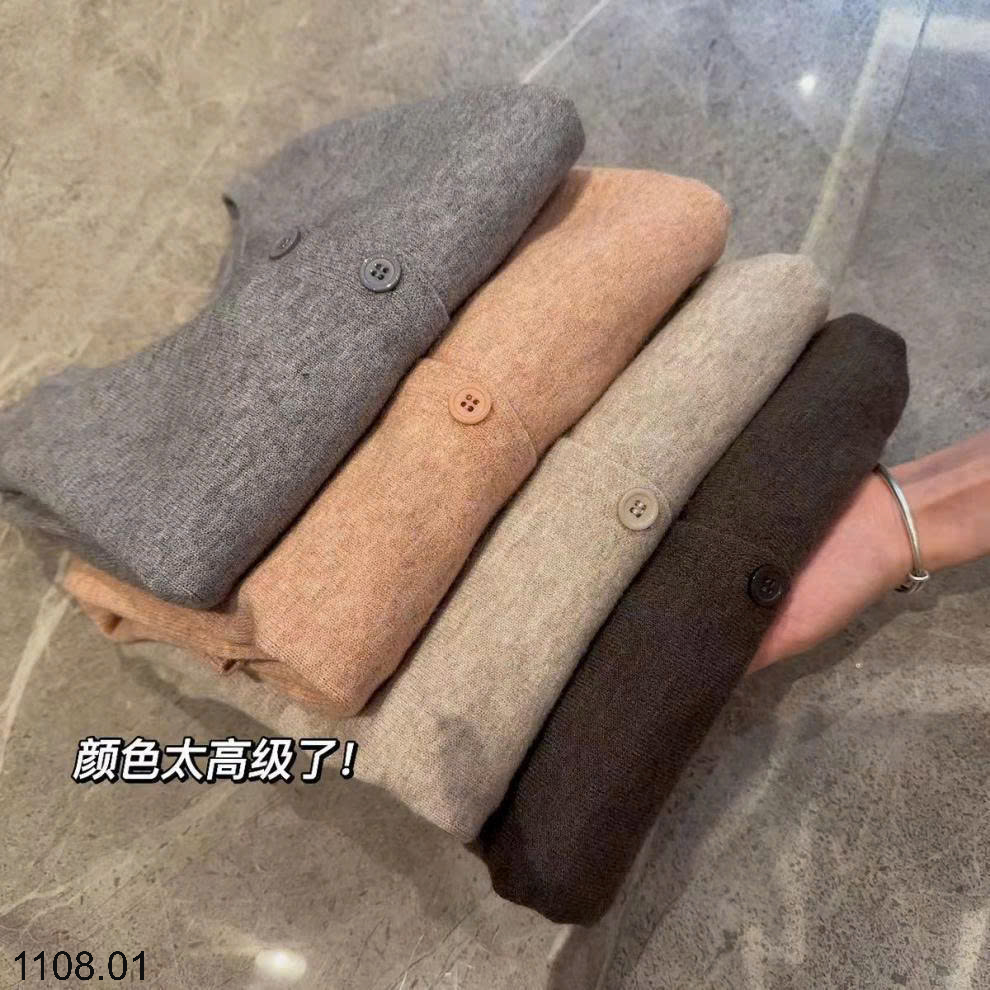 26HA1108.01 - ÁO LEN CARDIGAN TRƠN MÀU CHO NỮ
