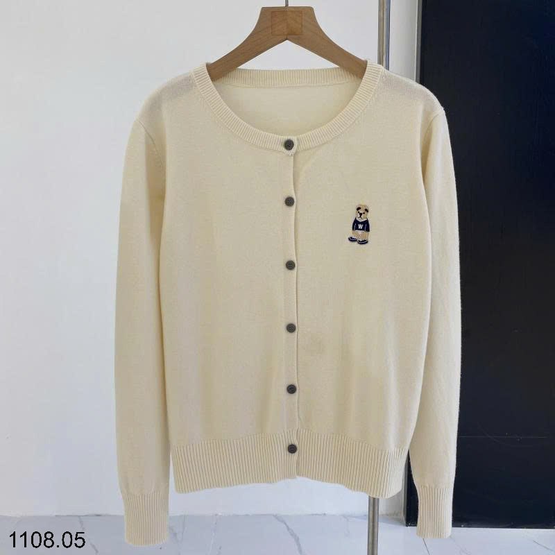 26HA1108.05 - ÁO CARDIGAN LEN HÌNH GẤU