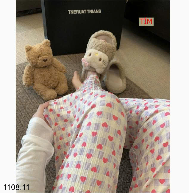 26HA1108.11 - SET 2 QUẦN KẺ NỮ HÌNH TIM