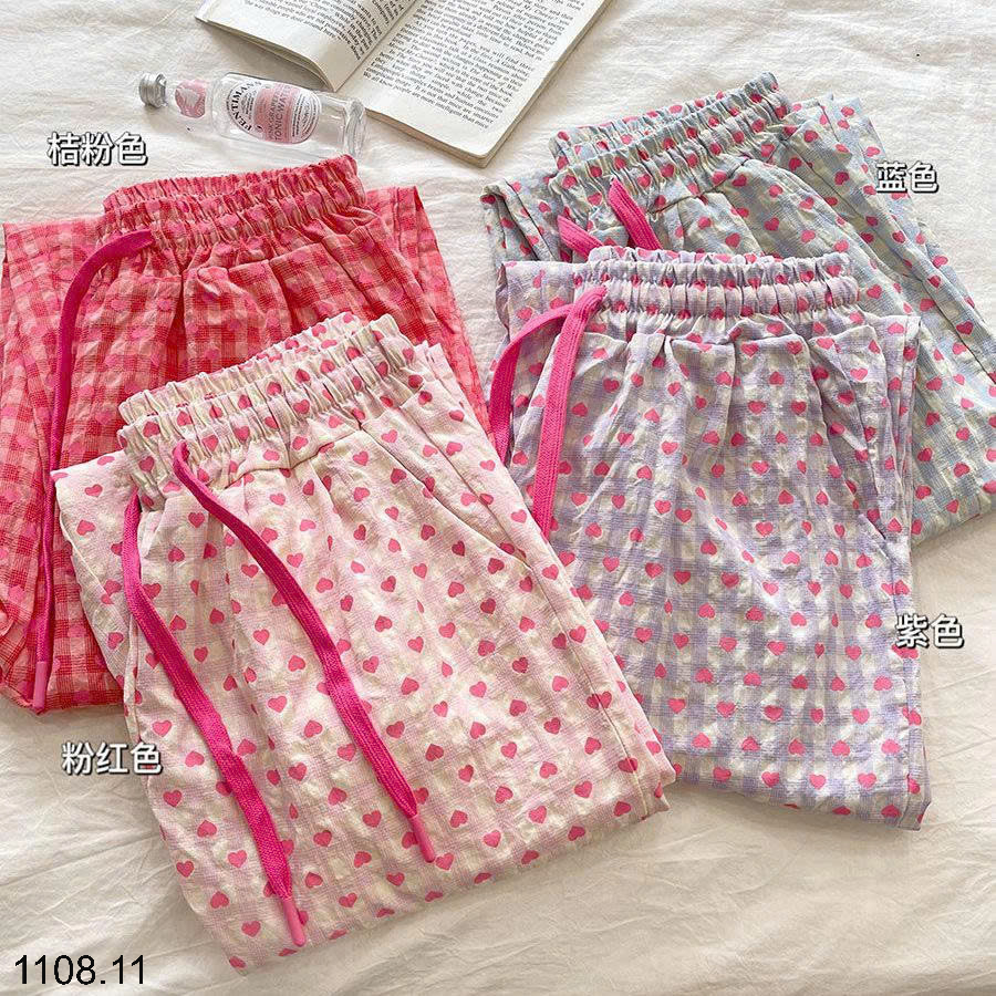 26HA1108.11 - SET 2 QUẦN KẺ NỮ HÌNH TIM