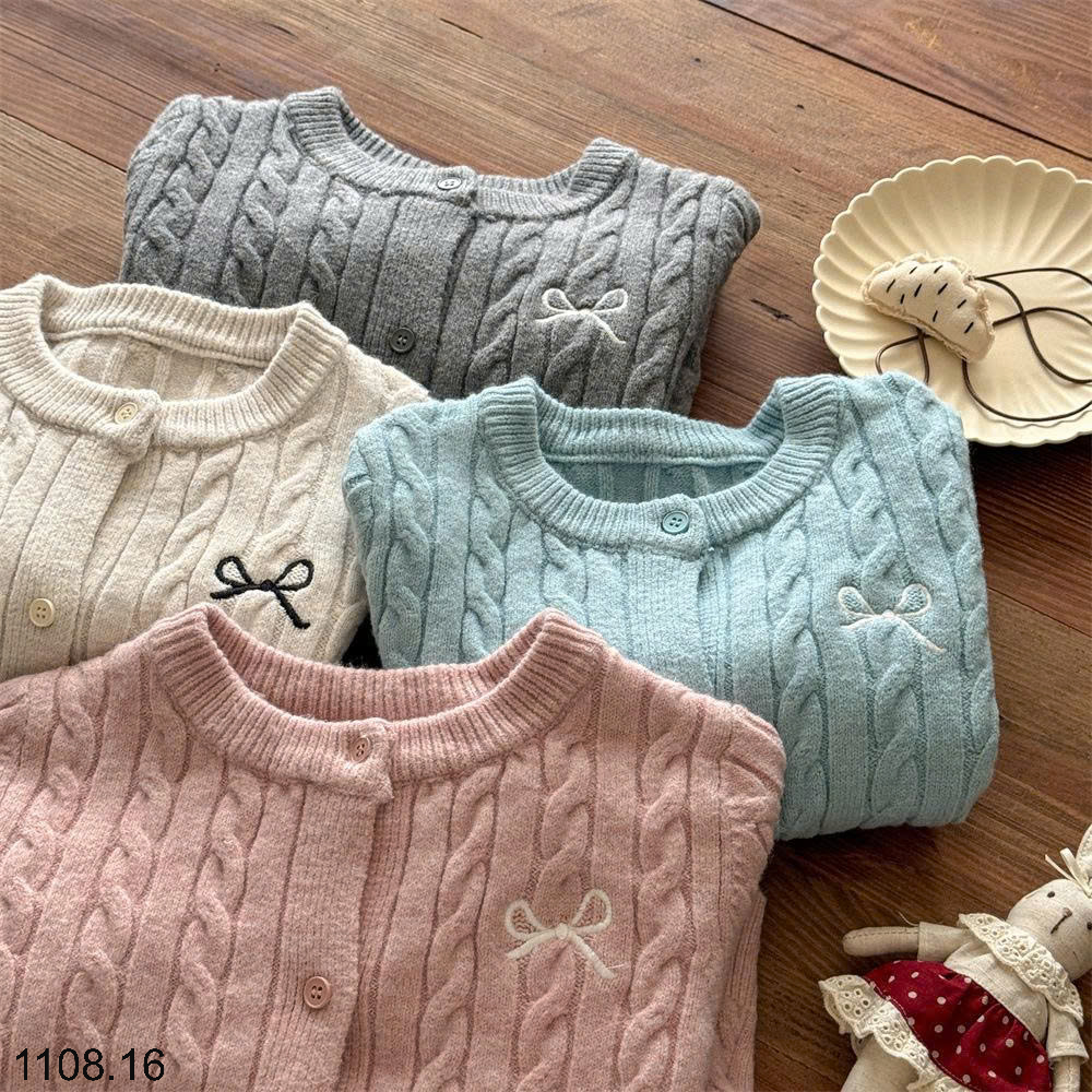 26HA1108.16 - CARDIGAN VẶN THỪNG TONGXING BÉ GÁI