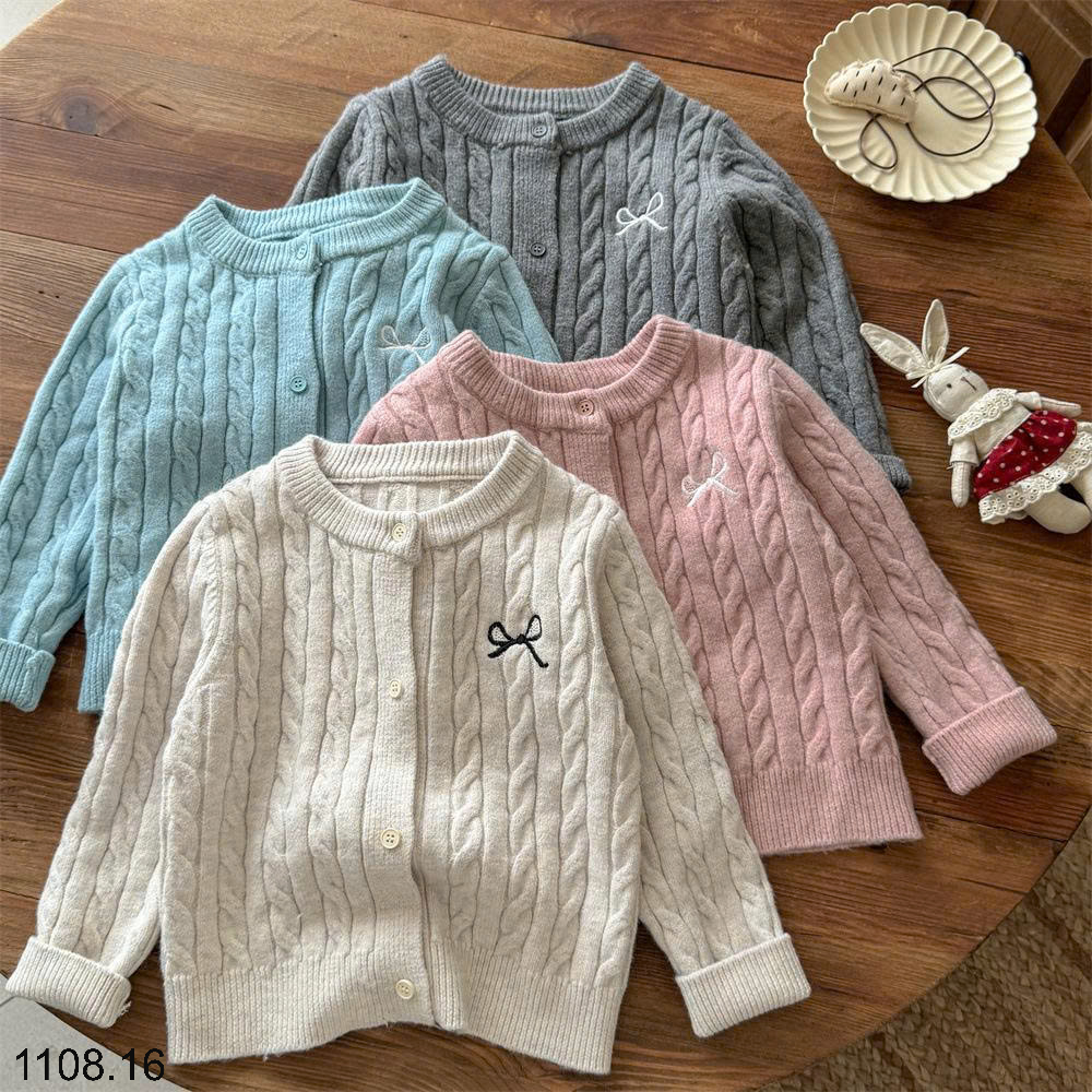 26HA1108.16 - CARDIGAN VẶN THỪNG TONGXING BÉ GÁI