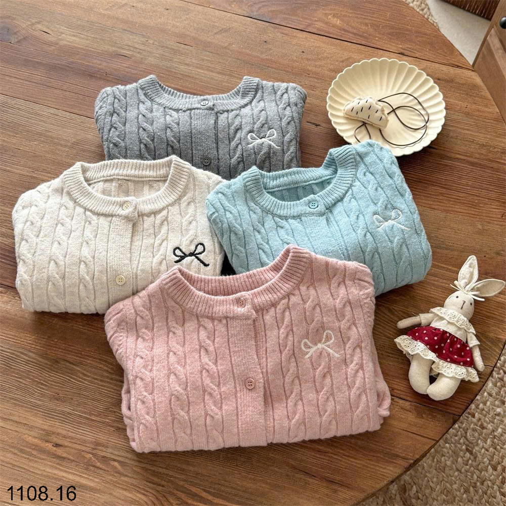 26HA1108.16 - CARDIGAN VẶN THỪNG TONGXING BÉ GÁI