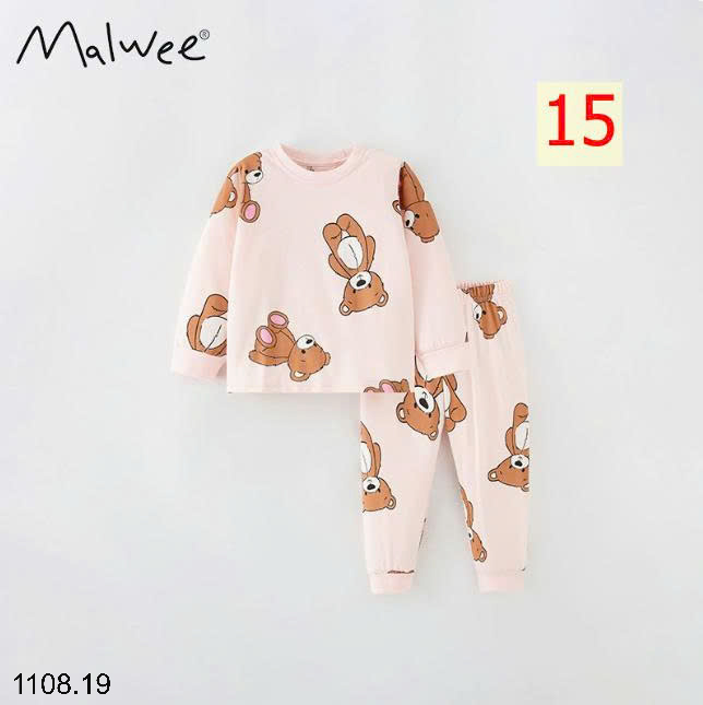 26HA1108.19 - BỘ THU ĐÔNG MẶC NHÀ BÉ GÁI MALWEE