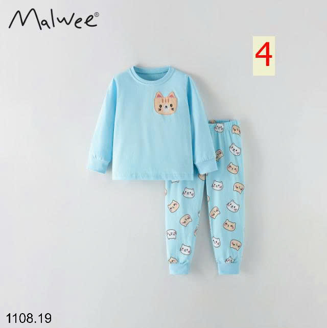 26HA1108.19 - BỘ THU ĐÔNG MẶC NHÀ BÉ GÁI MALWEE
