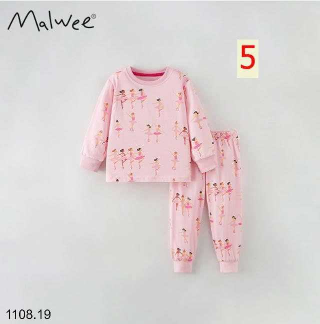 26HA1108.19 - BỘ THU ĐÔNG MẶC NHÀ BÉ GÁI MALWEE