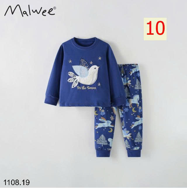 26HA1108.19 - BỘ THU ĐÔNG MẶC NHÀ BÉ GÁI MALWEE