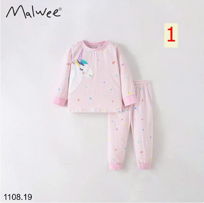 26HA1108.19 - BỘ THU ĐÔNG MẶC NHÀ BÉ GÁI MALWEE