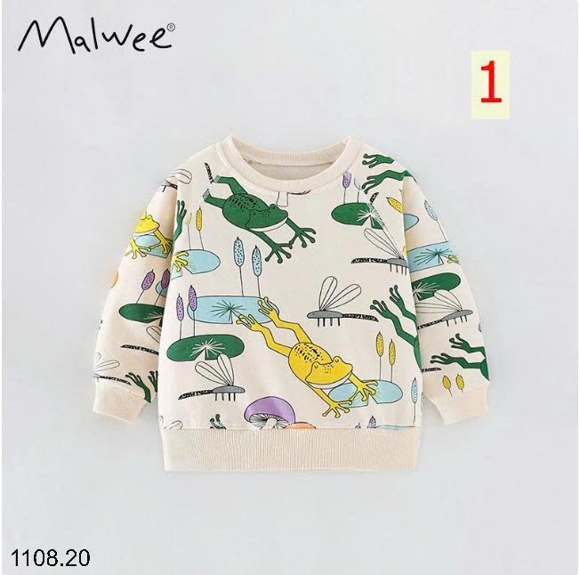 26HA1108.20 - SET 2 ÁO NỈ THU ĐÔNG MALWEE CHO BÉ