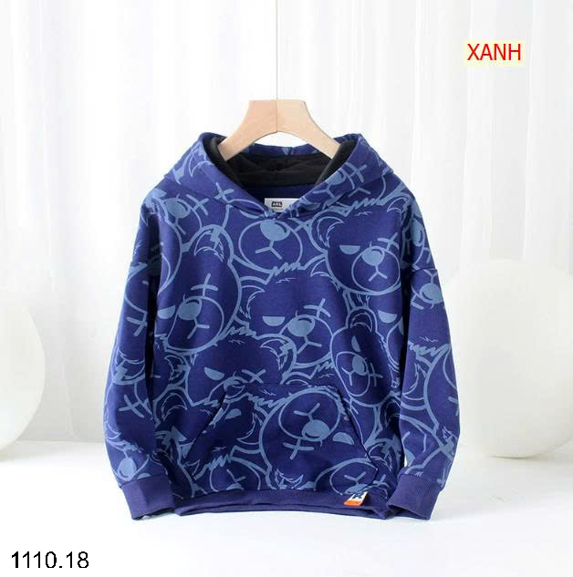 26HA1110.18 - ÁO HODDIE IN HÌNH GẤU SIZE ĐẠI AKL