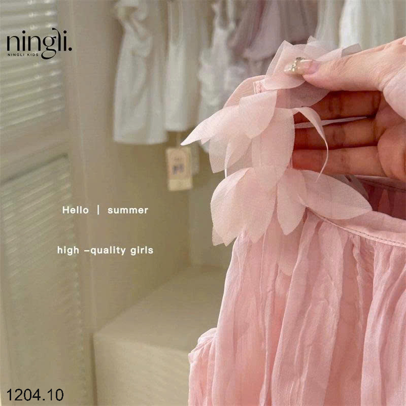 26HA1204.10 - VÁY NINGLI HỒNG SIÊU XINH CHO BÉ