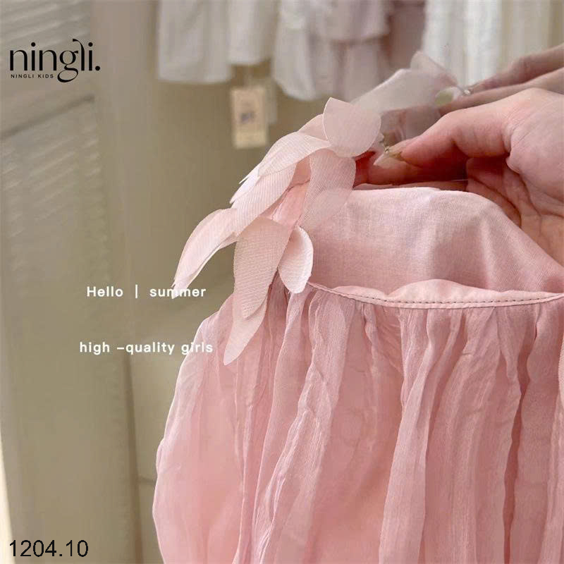 26HA1204.10 - VÁY NINGLI HỒNG SIÊU XINH CHO BÉ