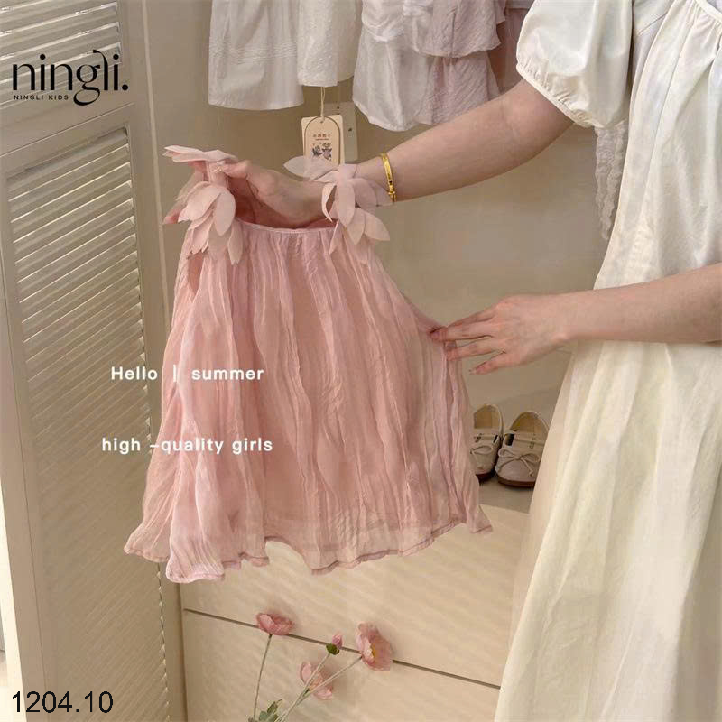 26HA1204.10 - VÁY NINGLI HỒNG SIÊU XINH CHO BÉ
