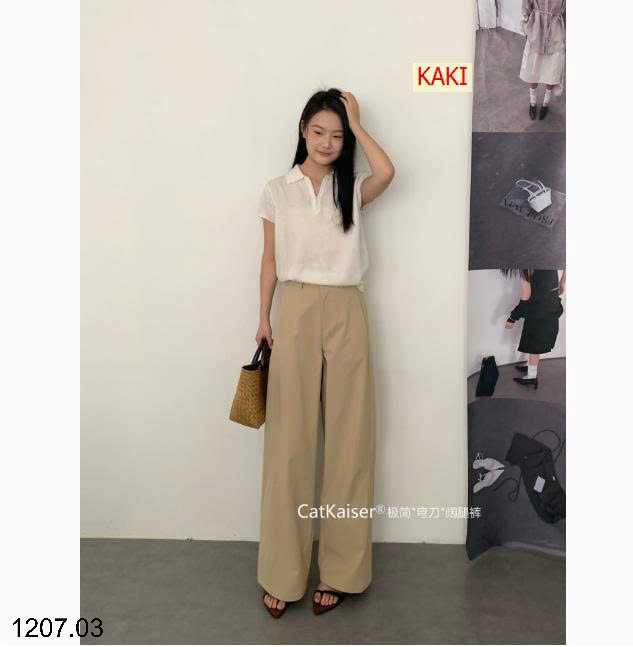 26HA1207.03 - QUẦN DÀI ỐNG RỘNG CẠP CAO CATKAISER