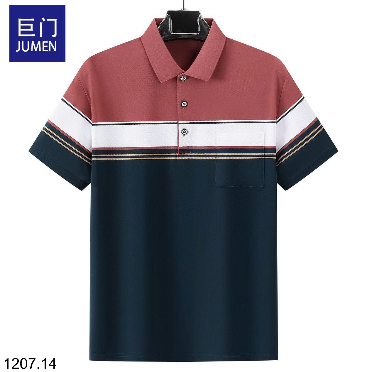 26HA1207.14 - ÁO POLO KẺ THỜI TRANG NAM