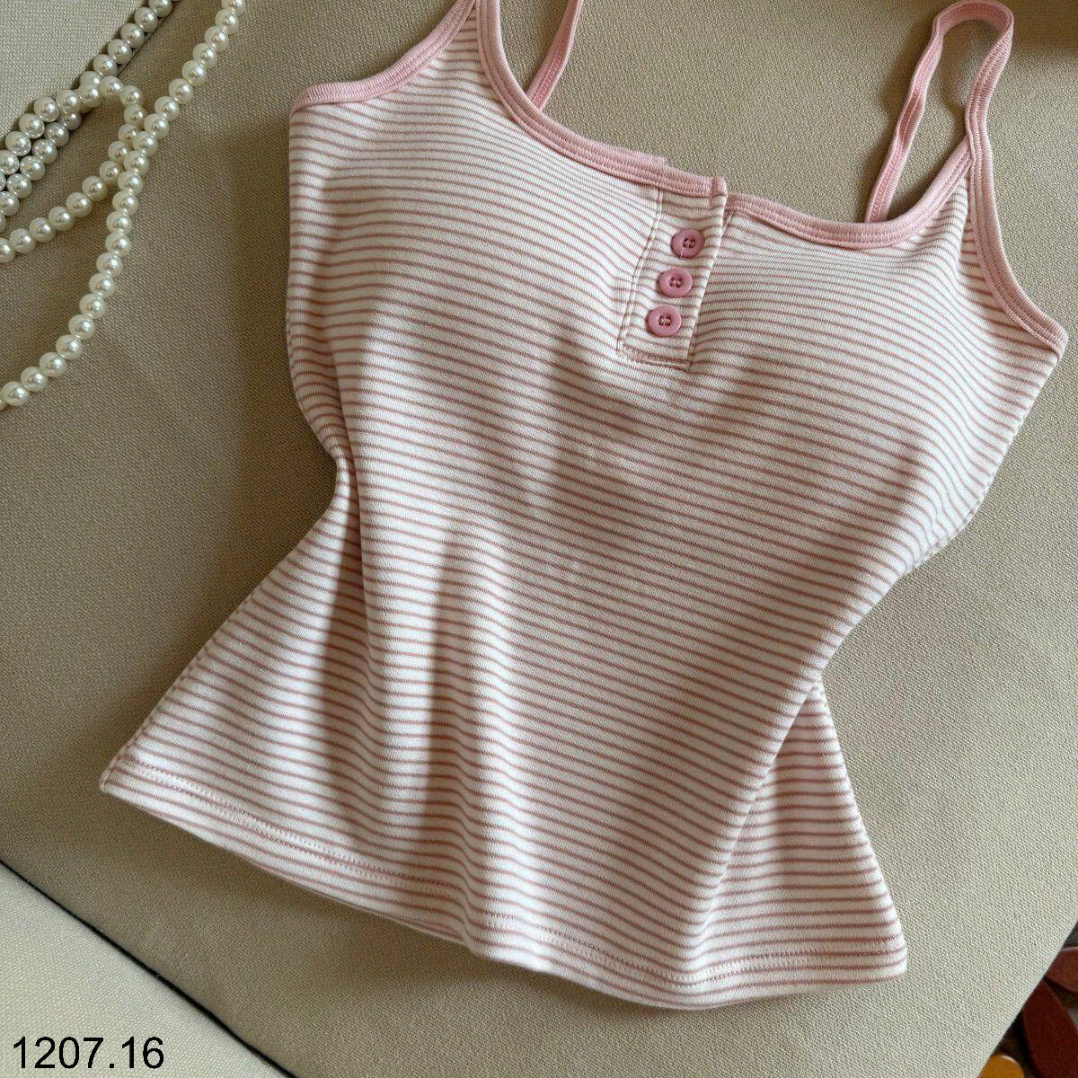 26HA1207.16 - SET 2 ÁO DÂY KẺ KÈM BRA CHO NỮ