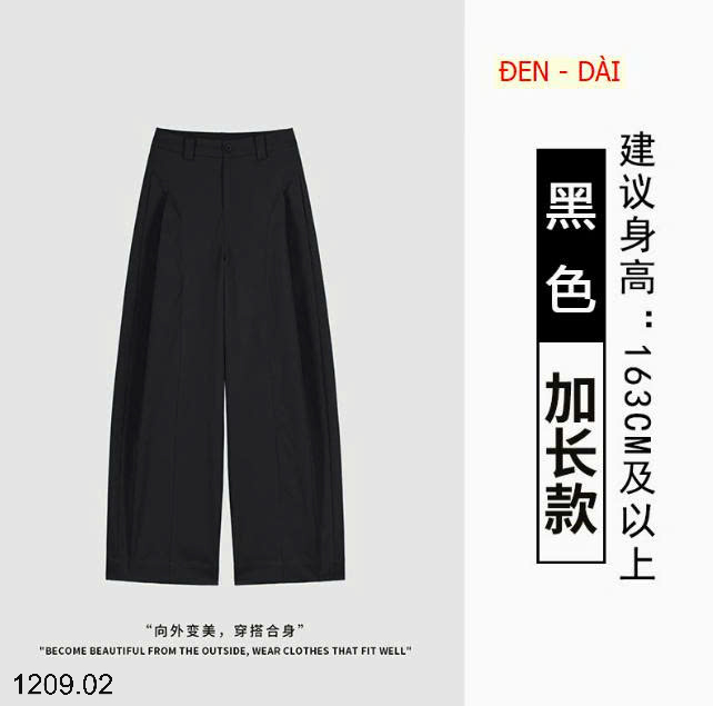 26HA1209.02 - QUẦN ỐNG RỘNG XẾP LY HÔNG