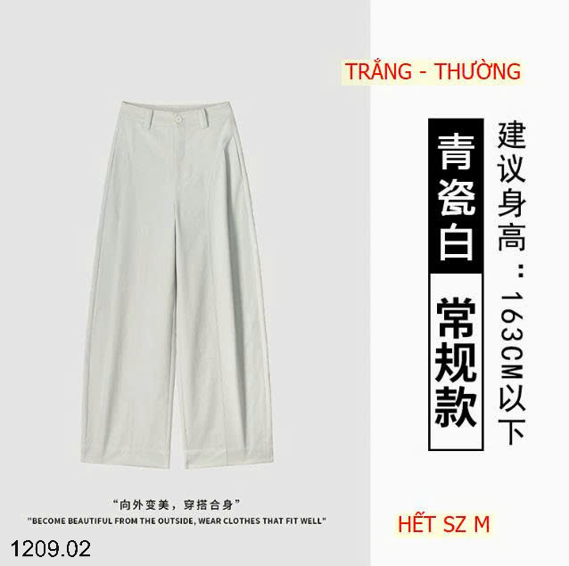 26HA1209.02 - QUẦN ỐNG RỘNG XẾP LY HÔNG