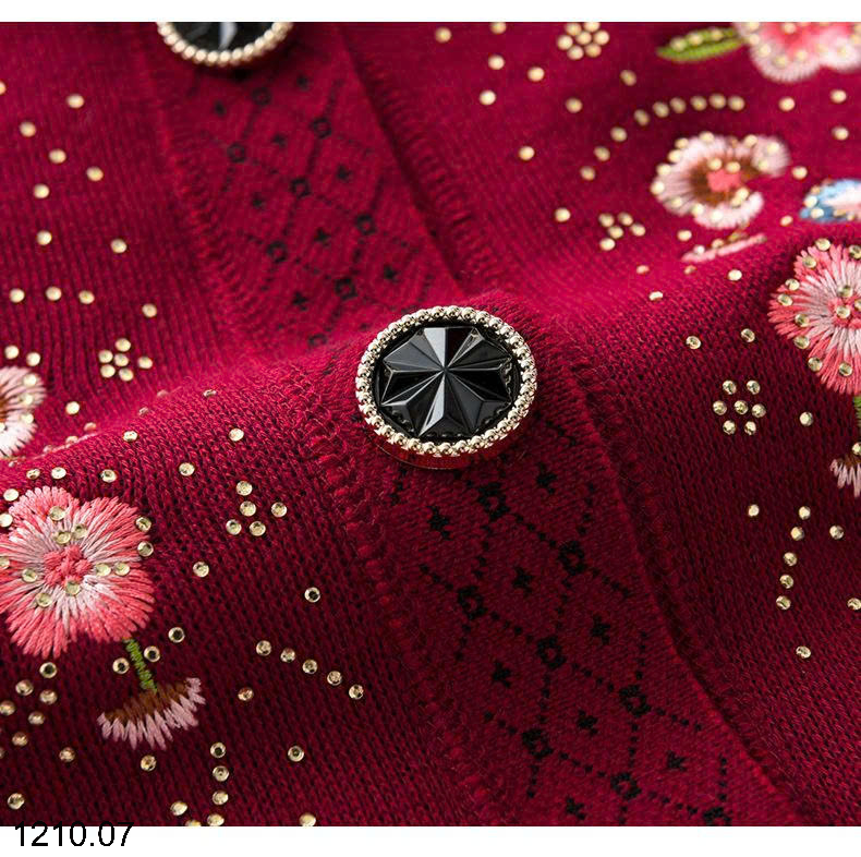 26HA1210.07 - CARDIGAN LÓT LÔNG DÀY CHO MẸ
