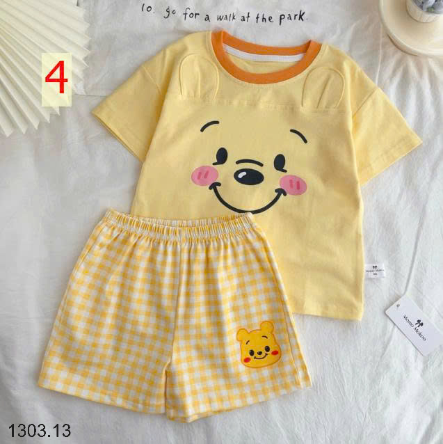 26HA1303.13 - BỘ COTTON HOẠT HÌNH MOMO MOKOO CHO BÉ