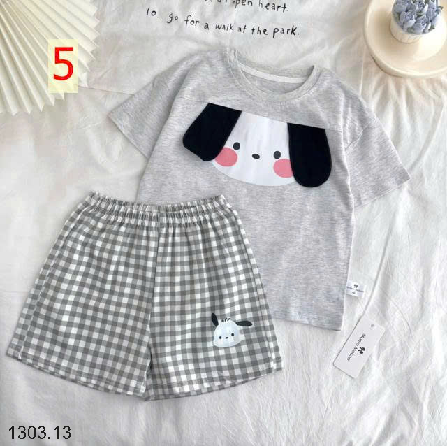 26HA1303.13 - BỘ COTTON HOẠT HÌNH MOMO MOKOO CHO BÉ