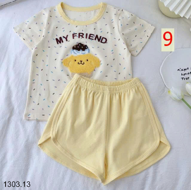 26HA1303.13 - BỘ COTTON HOẠT HÌNH MOMO MOKOO CHO BÉ