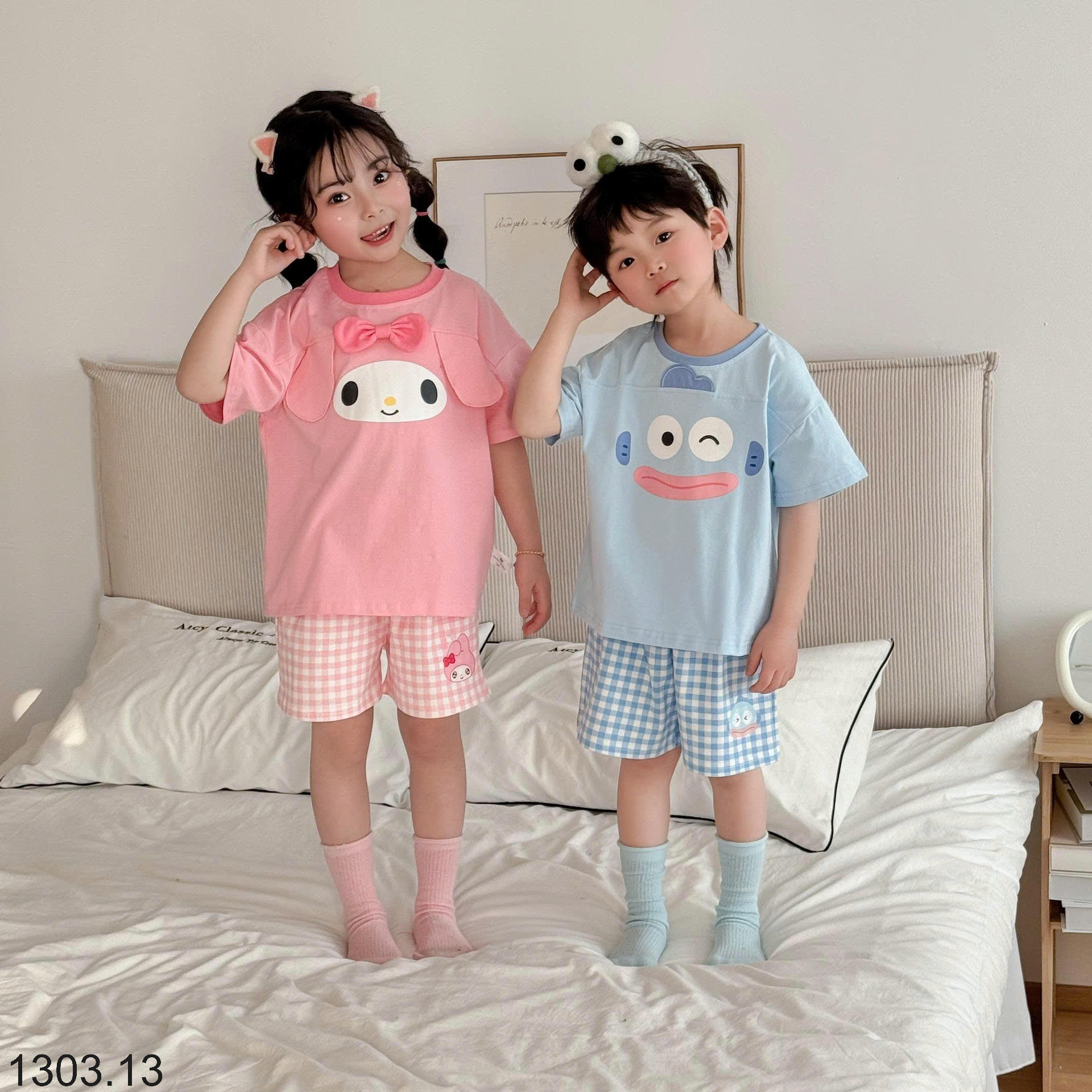26HA1303.13 - BỘ COTTON HOẠT HÌNH MOMO MOKOO CHO BÉ
