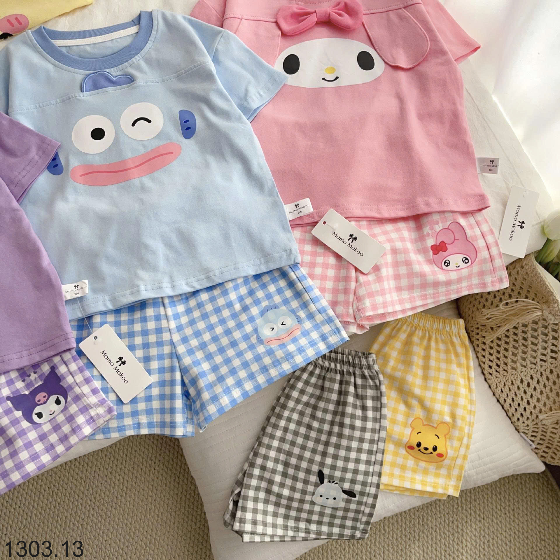 26HA1303.13 - BỘ COTTON HOẠT HÌNH MOMO MOKOO CHO BÉ