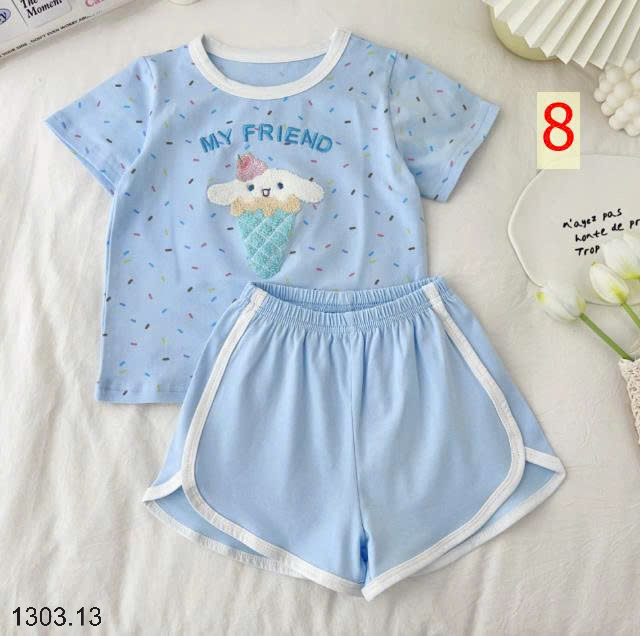 26HA1303.13 - BỘ COTTON HOẠT HÌNH MOMO MOKOO CHO BÉ