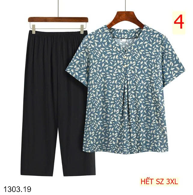 26HA1303.19 - BỘ TRUNG NIỀN QUẦN ĐEN CHO MẸ